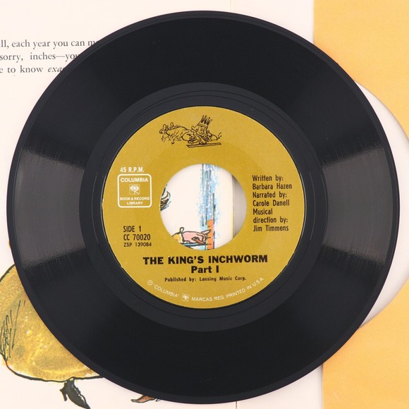 Carole Danell The King's Inchworm 1969 Book & Record Library 45 rpm 7" CC 70020 - Picture 7 of 12